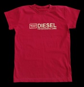 Diesel t-shirt  czerwona  koszulka damska  rozmiar  L