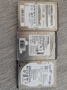 3 dyski twarde HDD, 1TB, 2x500GB