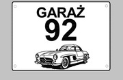 Tabliczka na garaż samochodowy 