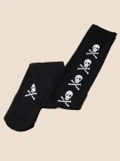 Zakolanówki czaszki haloween czarne nadruk S skarpety 