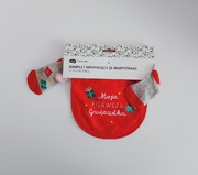 niemowlęcy zestaw świąteczny śliniak i skarpetki