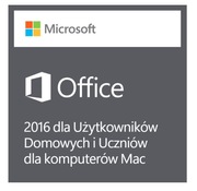 NOWY Microsoft Office 2016 dla Użytkowników Domowych i Uczniów dla komp MAC