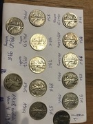 Srebrne monety 1/2$ Half Dollar Liberty Walking USA - zestaw monet kolekcja