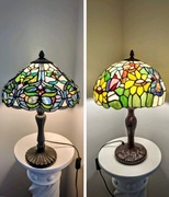 Lampa witrażowa stołowa / nocna Tiffany