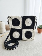 Torebka listonoszka crochet, ręczne robiona 