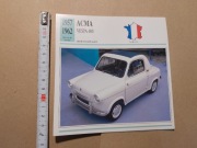 kolekcjonerska karta samochodu Automobile Vespa 400 Acma