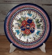 Talerz Zegar ścienny ceramiczny 27,5 cm ceramika Bolesławiec Z.C.B.