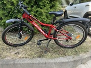 Rower Młodzieżowy Kross Hexagon 24" czerwony w b. dobrym stanie