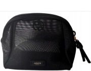 GIORGIO ARMANI BEAUTY CZARNA KOSMETYCZKA  SIATECZKOWA -  zamek błyskawiczny