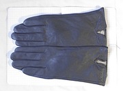 Rękawiczki damskie z jagnięcej skóry. Ciemno-popielate.