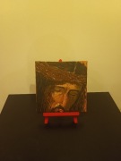 Obraz ręcznie malowany 30x30 akryl Jezus, Droga Krzyżowa, Religijny