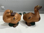 2 ceramiczne kaczki duże do ogrodu domu