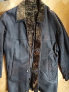 -50% Kurtka skórzana kożuch vintage L/XL skóra owcza wełna 54
