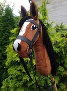 Hobby horse-gniady kon na kiju wys24h