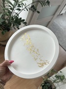 Elegancka Okrągła Tacka Ceramiczna – Handmade