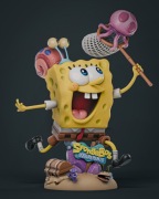 Figurka druk 3D żywica " SpongeBob - F1469 " - 120 mm