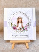 Kartka komunijna ręcznie robiona,