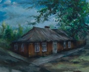 " DOM P. PAZDO " Ryszard Badura Obraz Olejny