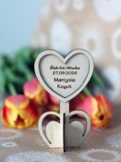 Drewniana winietka ślubna – personalizowana, grawerowana