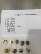 20. Odznaki klubowe - Szwajcaria - Kanton Fribourg