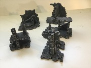 Zestaw pięciu ruinek