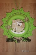Wianek Bożonarodzeniowy Święta handmade sznurek 