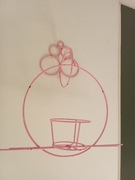 Vintage - Metalowy dwuczęściowy  kwietnik wiszący - PRL z lat 60 tych 