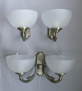 Para kinkietów jednoramiennych plus kinkiet dwuramienny.