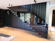 Szklane balustrady, balustrady ze stali nierdzewnej ze szkłem, balustrady