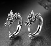Kolczyki ze wzorem smoka