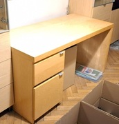 Biurko ikea MALM 140x65x73 cm kolor drewna brzoza BDB