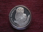 Polska, 500,00 zł, sowa z młodymi, 1986 rok, srebro, stempel lustrzany.