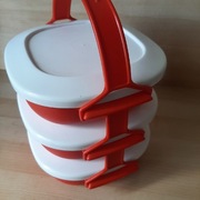 Vintage trój pojemnikowa menażka obiadowa Eagle Superseal USA  3 x 0,6L 