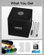 Przenośna fotobudka z regulowanymi 160 diodami LED 