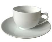 Filiżanki do espresso 120 ml białe + talerzyki spodki zestaw 6 sztuk