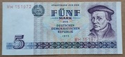 MARKI DDR 2 banknoty 5 i 10 marek 1971 i 1972