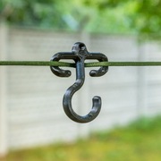 ZESTAW HAKÓW WIESZAK UCHWYT CAMPINGOWY  4 SZT Z LINKĄ PARACORD 5M