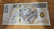 Banknot obiegowy 200zl Seria AR0575555