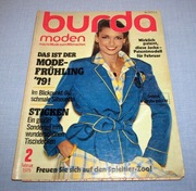 Burda Moden 2/1979 + wykroje Vintage Moda szycie krawiectwo patenty