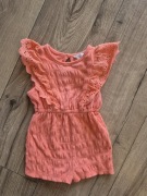 Primark kombinezon koralowy koronka ażur 62 