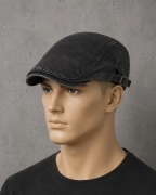 Kaszkiet, czapka męska/damska czarna - nowa