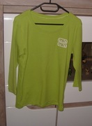 Limonkowa Bluzeczka -MEGI- Napis- MIN MIN- r. M/L/XL