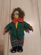 Stara lalka klaun z porcelany PRL