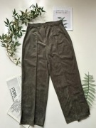 Eleganckie spodnie z kantem high waist a'la zamszowe 100% wiskoza L