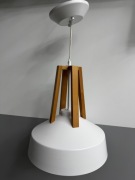 Lampa sufitowa metal plus drewno Skandynawska