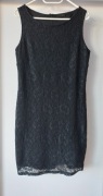 Elegancka czarna sukienka koronka bez rękawów Kappahl rozm.42