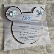 Zaproszenia w kształcie myszki Miki mini na roczek urodziny 1 2 3 4 5 6 7 8