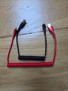 Kabel USB C lub B kręcony