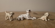 Schleich zestaw 3 figurek psów dalmatyńczyków figurki modele wycofane