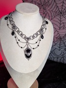 Handmade - Naszyjnik Choker Chainmaille z Kameą Nietoperza